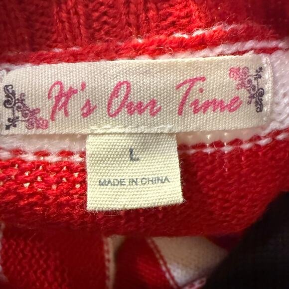 Reindeer Ugly Christmas Sweater Holiday Sequin Jingle Bells Large Holiday Party - Picture 5 of 8